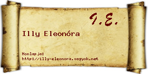 Illy Eleonóra névjegykártya